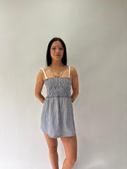 sailor drop | taille: S · couleur: bleu · article: haut bandeau · détails: rayé + longueur mini