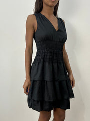 BEST PICKS | extra small black dkny tiered mini dress