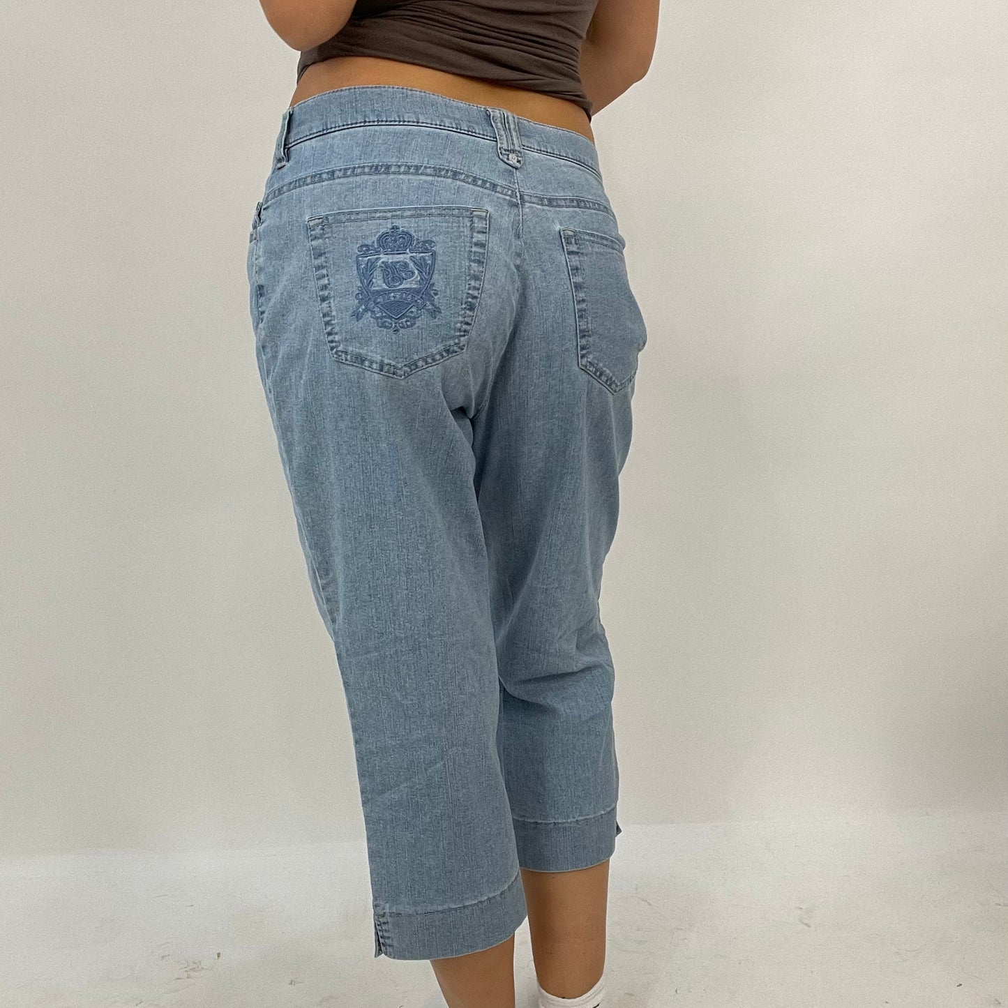 BLOKECORE DROP | blue capri jeans - small (40)