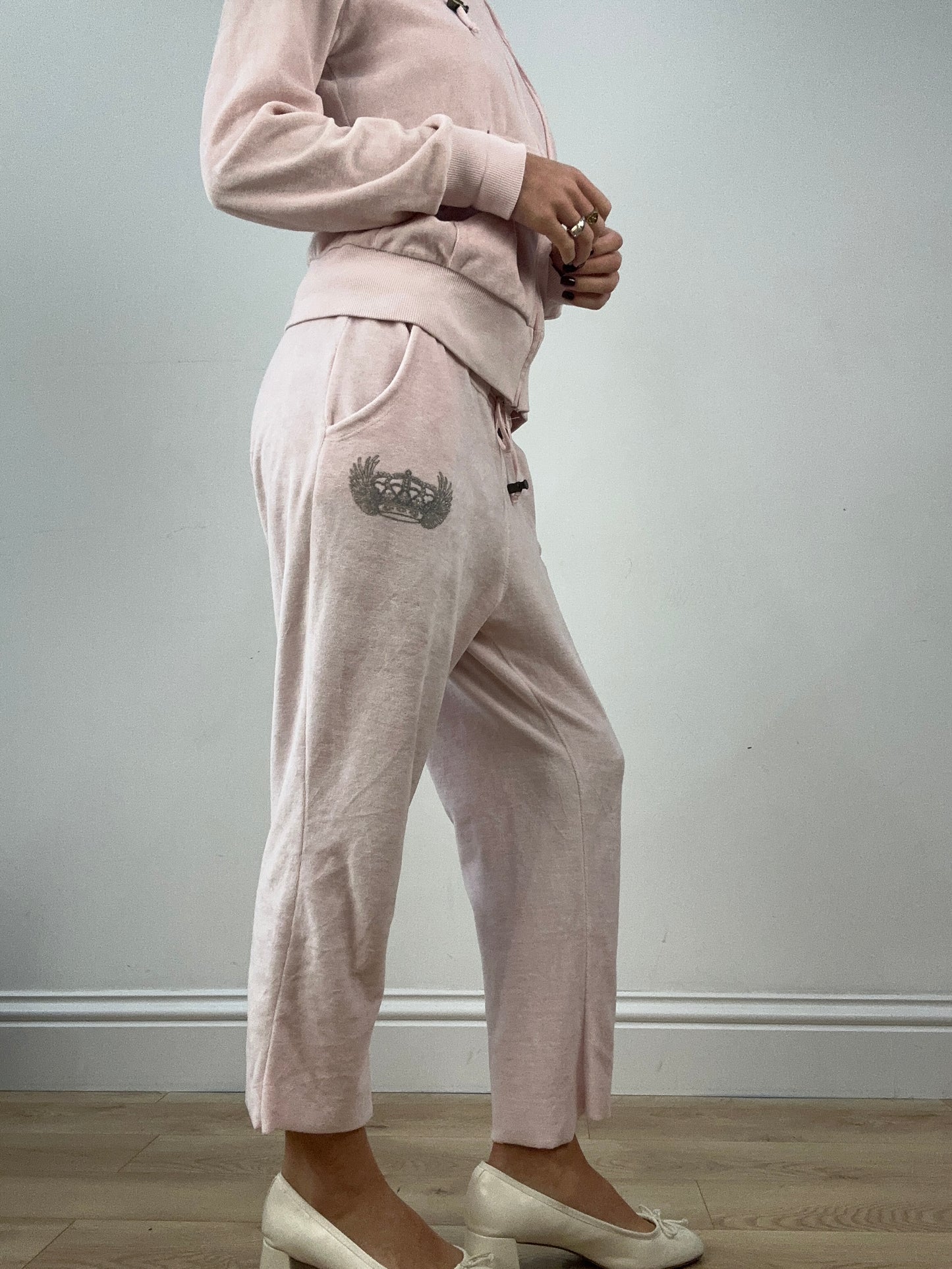 BALLETCORE | large baby pink bershka tracksuit set
