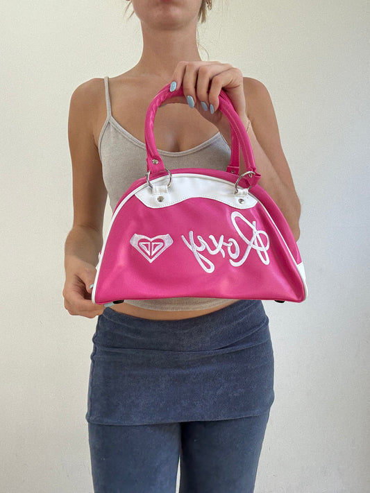 💻‼️ pink and white roxy shoulder bag