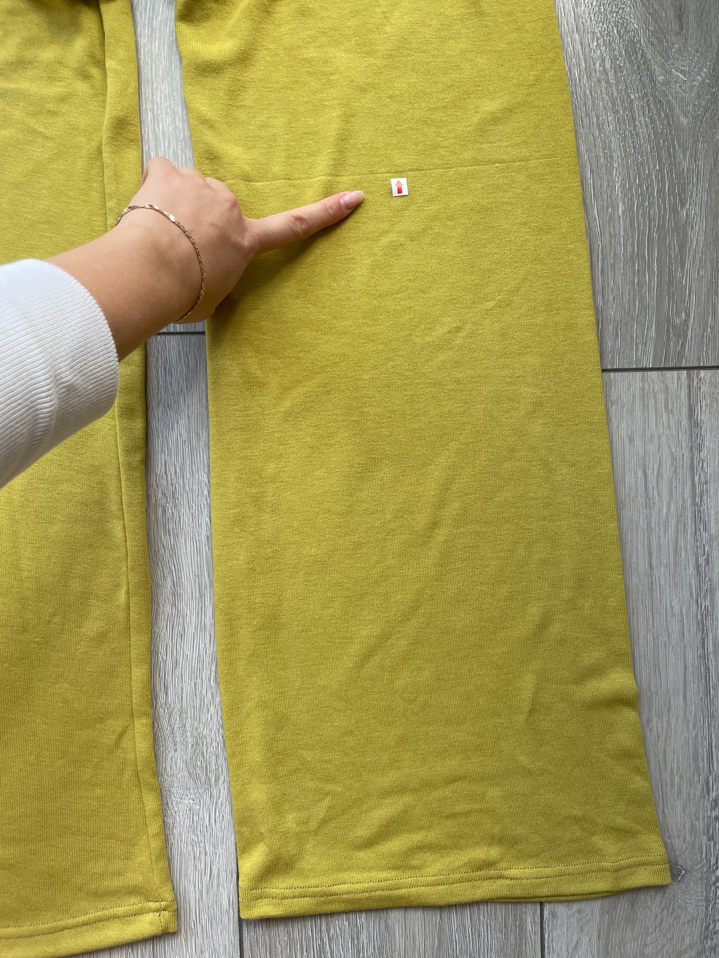 #279 SAMPLE SALE | large margot trousers in chartreuse