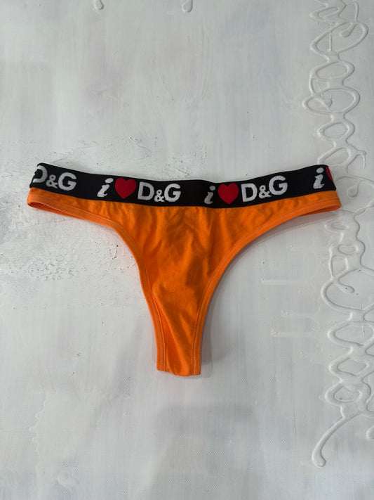 vintage edit: valentine’s day | extra small orange dolce and gabbana thong