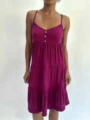 FrancÉs verano drop | vestido pequeño de midi púrpura