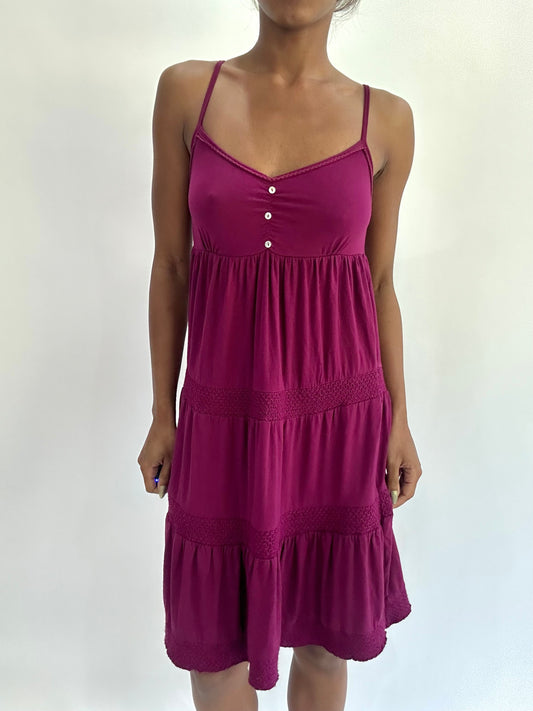 french summer drop | small purple midi dress