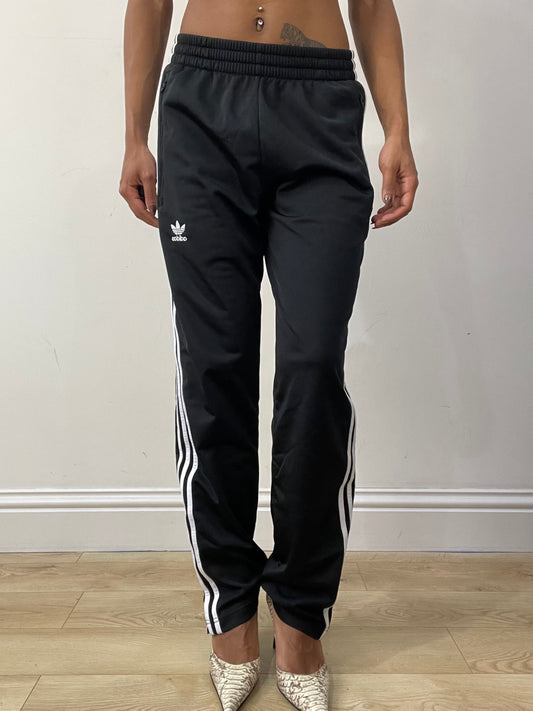 athleisure edit | small black adidas tracksuit bottoms