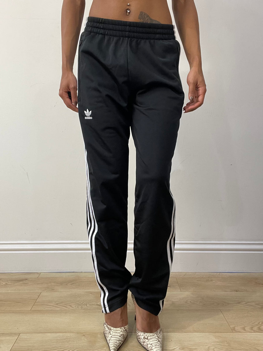 athleisure edit | small black adidas tracksuit bottoms
