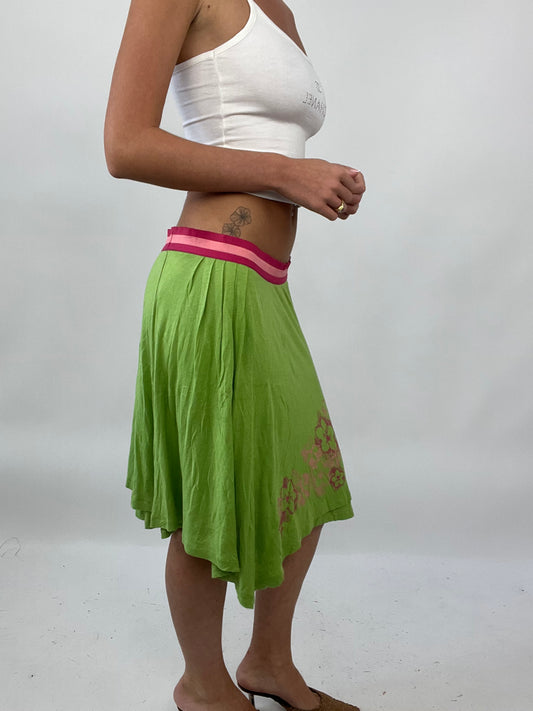 PALM BEACH DROP | medium green billabong skirt with floral print