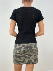 💻HALLOWEEN | medium black crochet top
