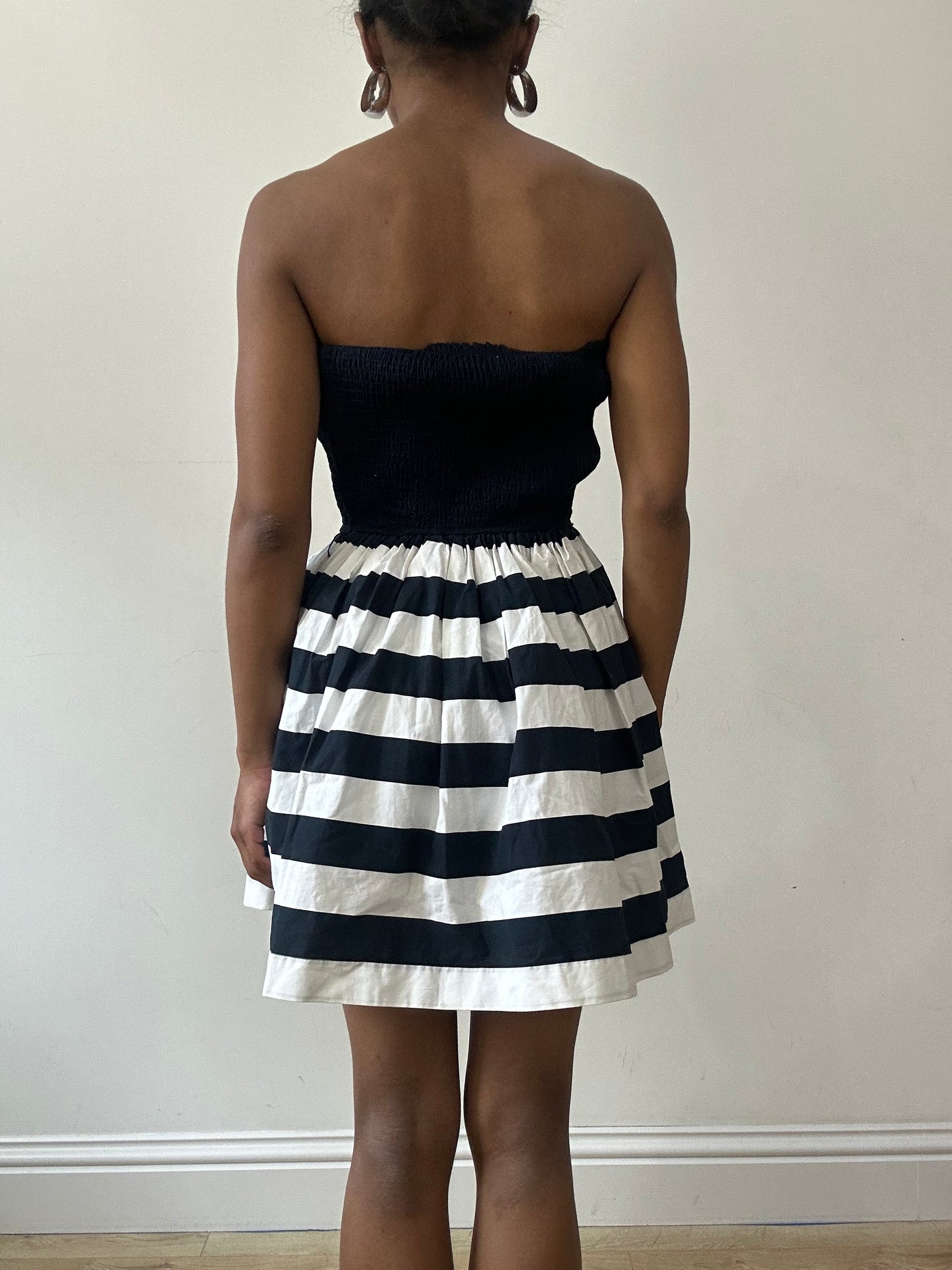 vintage edit thirty-one | medium navy blue old hollister bandeau mini dress