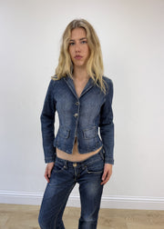 small denim button up jacket