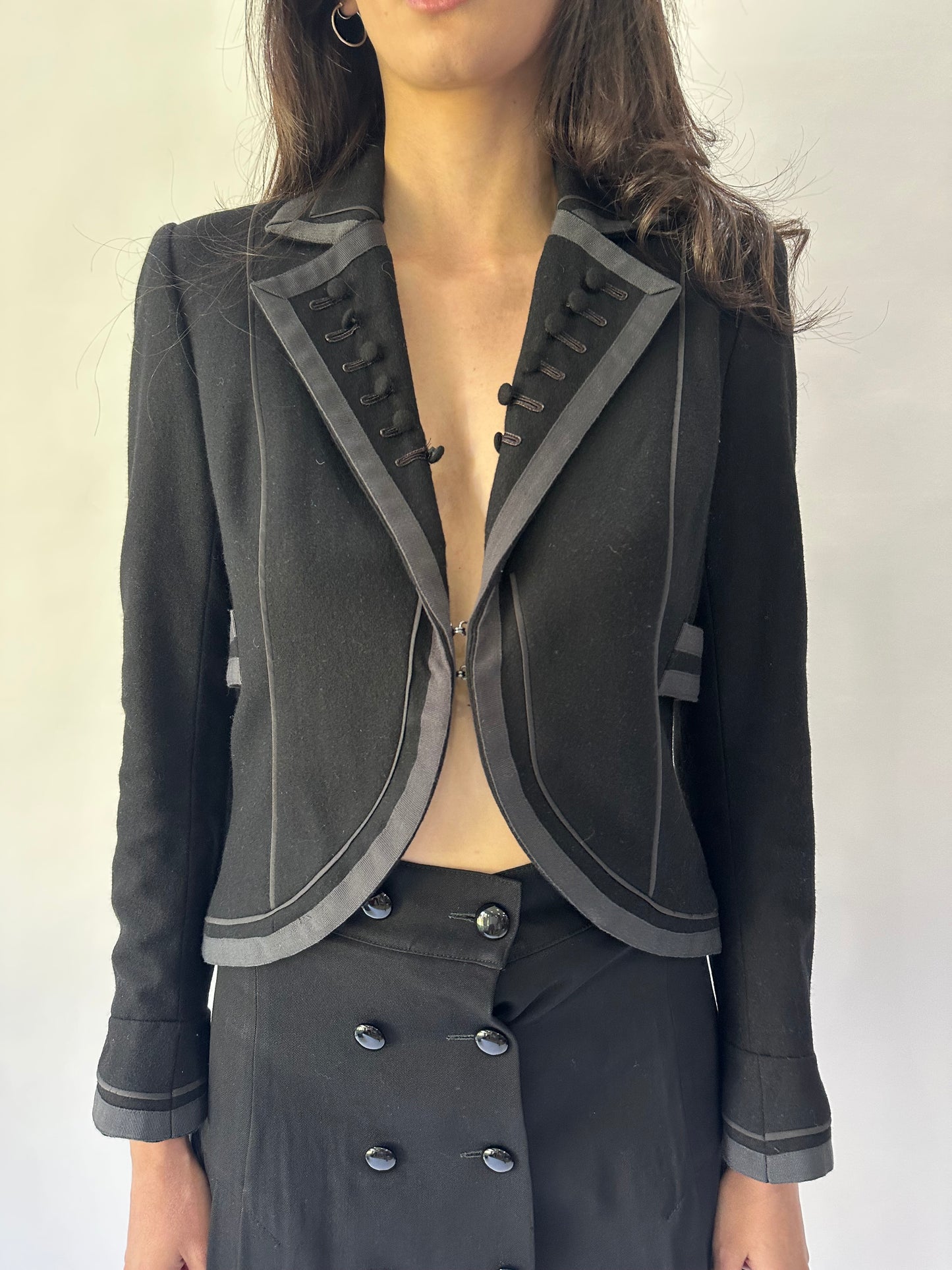 devil wears prada | small/medium black kookai fitted blazer