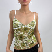 * vente d’échantillons | couleur: vert · matière: dentelle · article: haut · détails: xs + aria