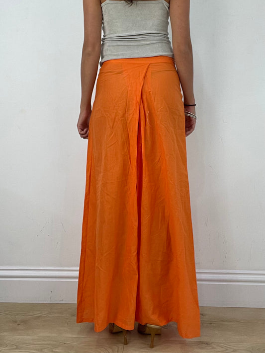 VINTAGE PICKS | extra small orange high waisted trousers