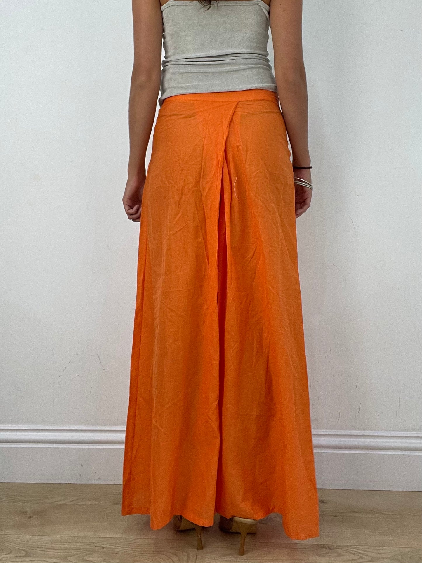 VINTAGE PICKS | extra small orange high waisted trousers