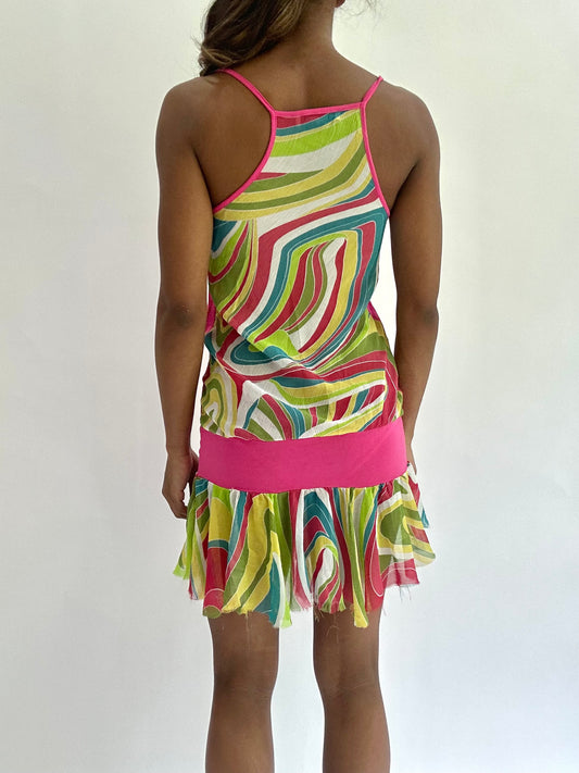 💚colourmaxxing drop | small pink mesh detail mini dress