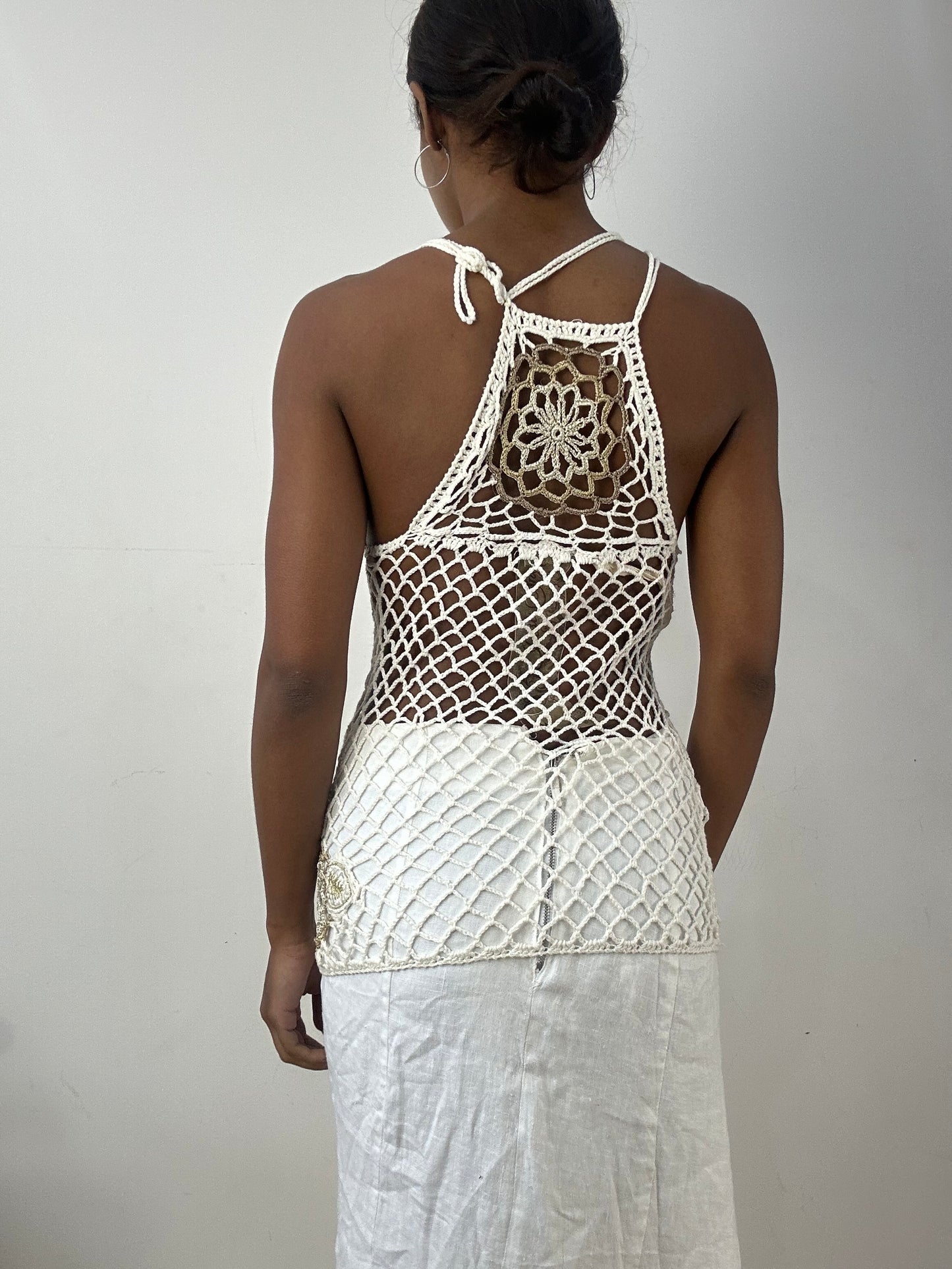 BEST PICKS | extra small white crochet cami and bolero set