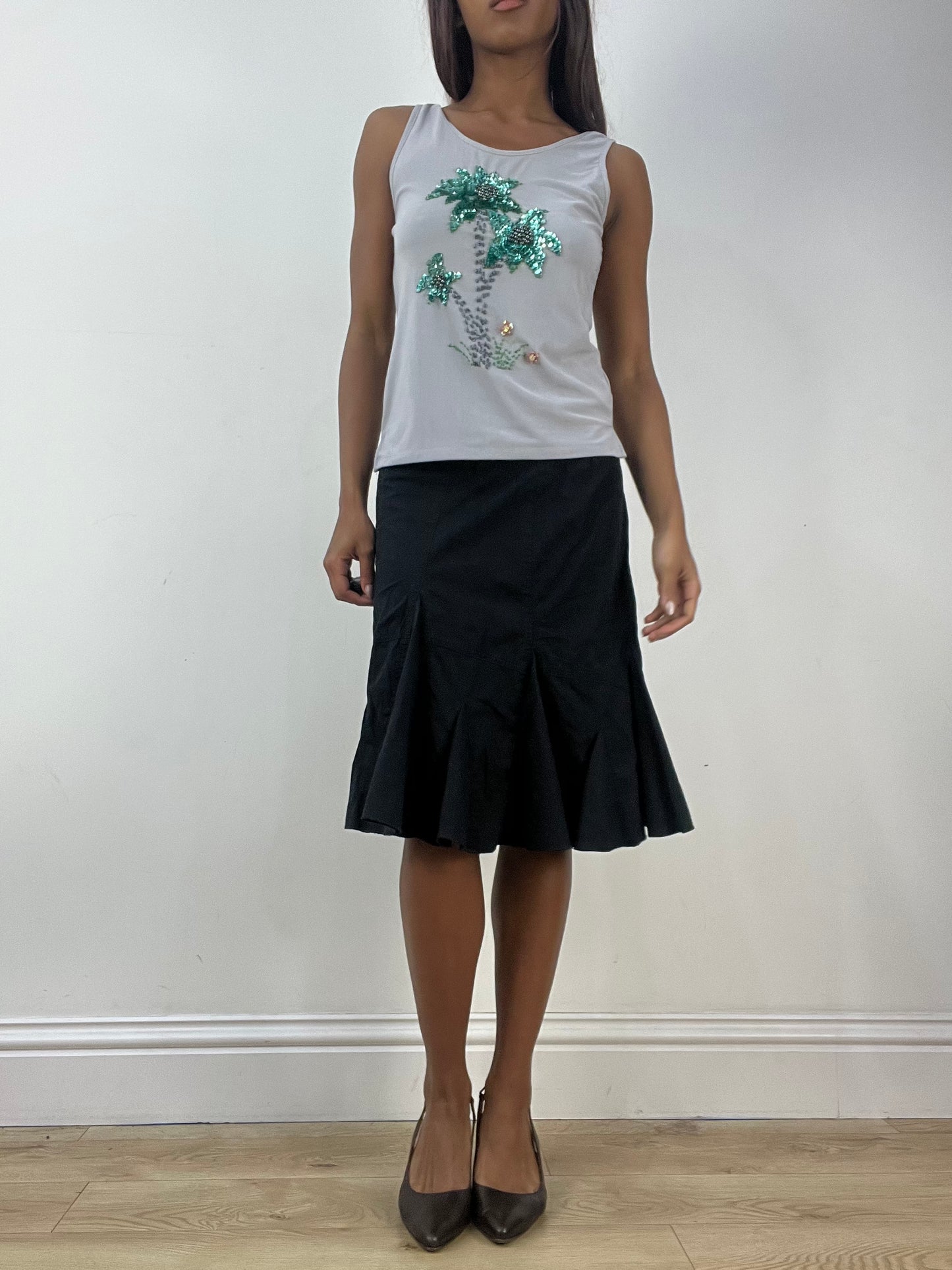 BEST PICKS | medium black pleated midi skirt