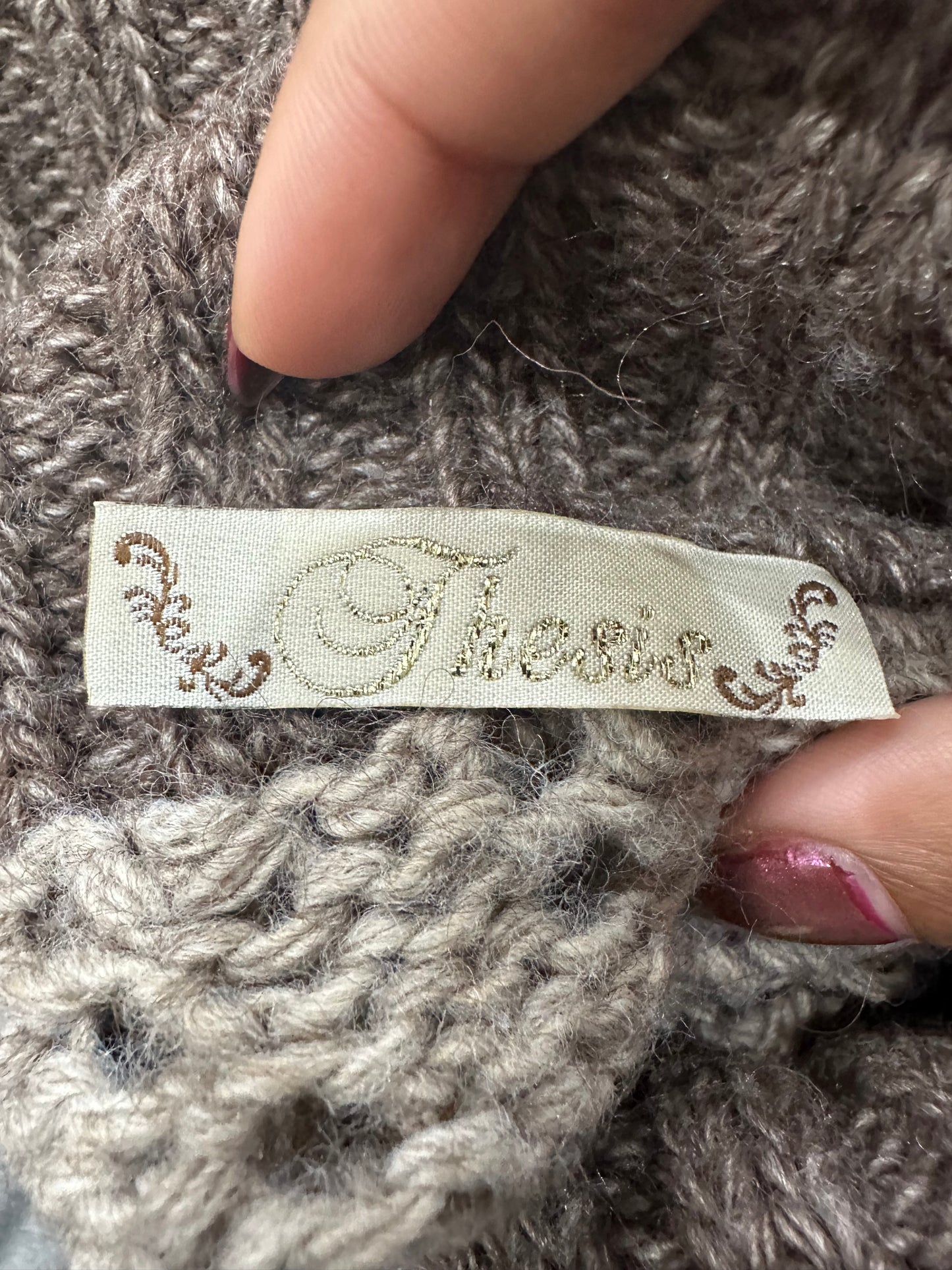 BEST PICKS | small brown knit mini dress with fold over collar