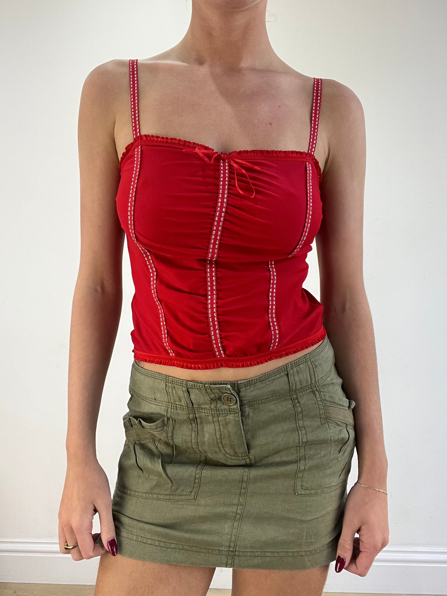 vintage edit sixteen | small red ruched cami
