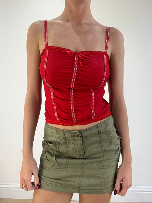 vintage edit sixteen | small red ruched cami
