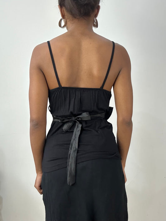 vintage edit: halloween | small black cami top with sequin details