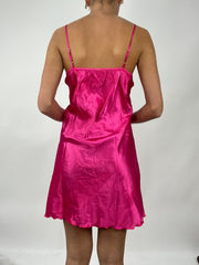 💚 TAYLOR SWIFT DROP | medium pink satin slip dress