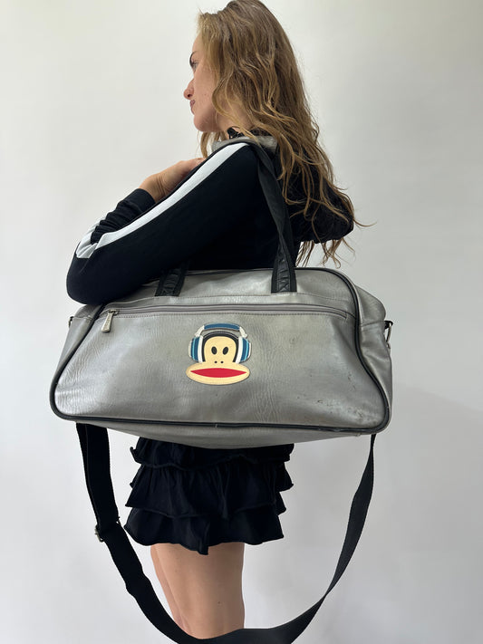 athleisure edit | silver grey paul frank duffle bag
