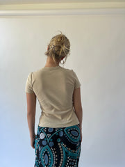 back to school drop | small beige old label united colors of benetton top