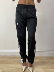 athleisure edit | small black adidas tracksuit bottoms