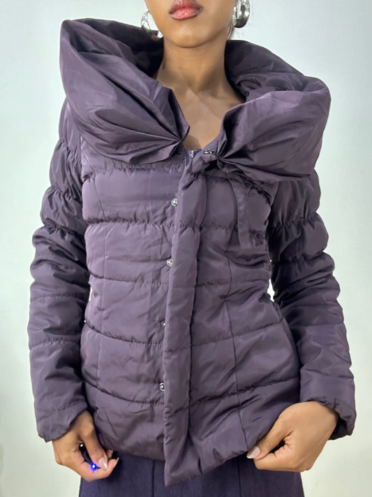 vintage edit: halloween | small purple puffer jacket with oversized collar