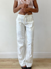 vintage edit twenty-five | small white trousers with tie up waist