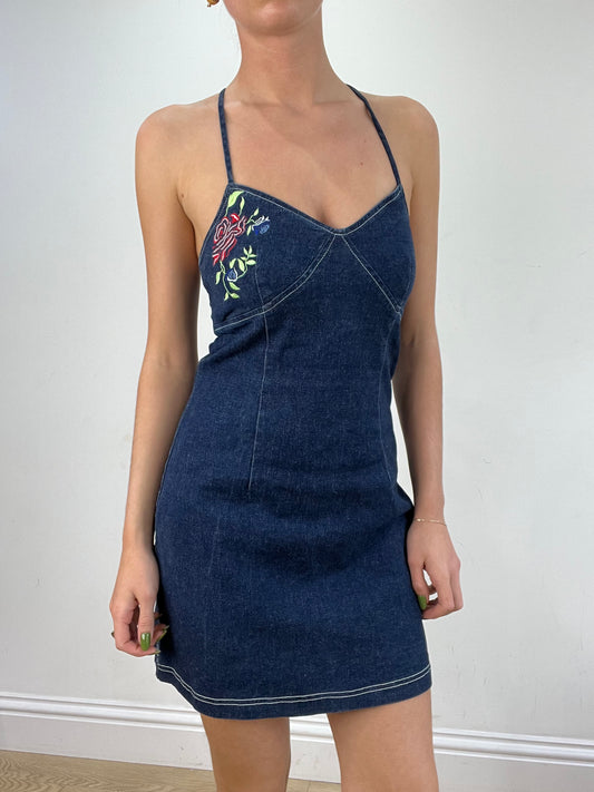 vintage edit seventeen | small dark wash denim dress