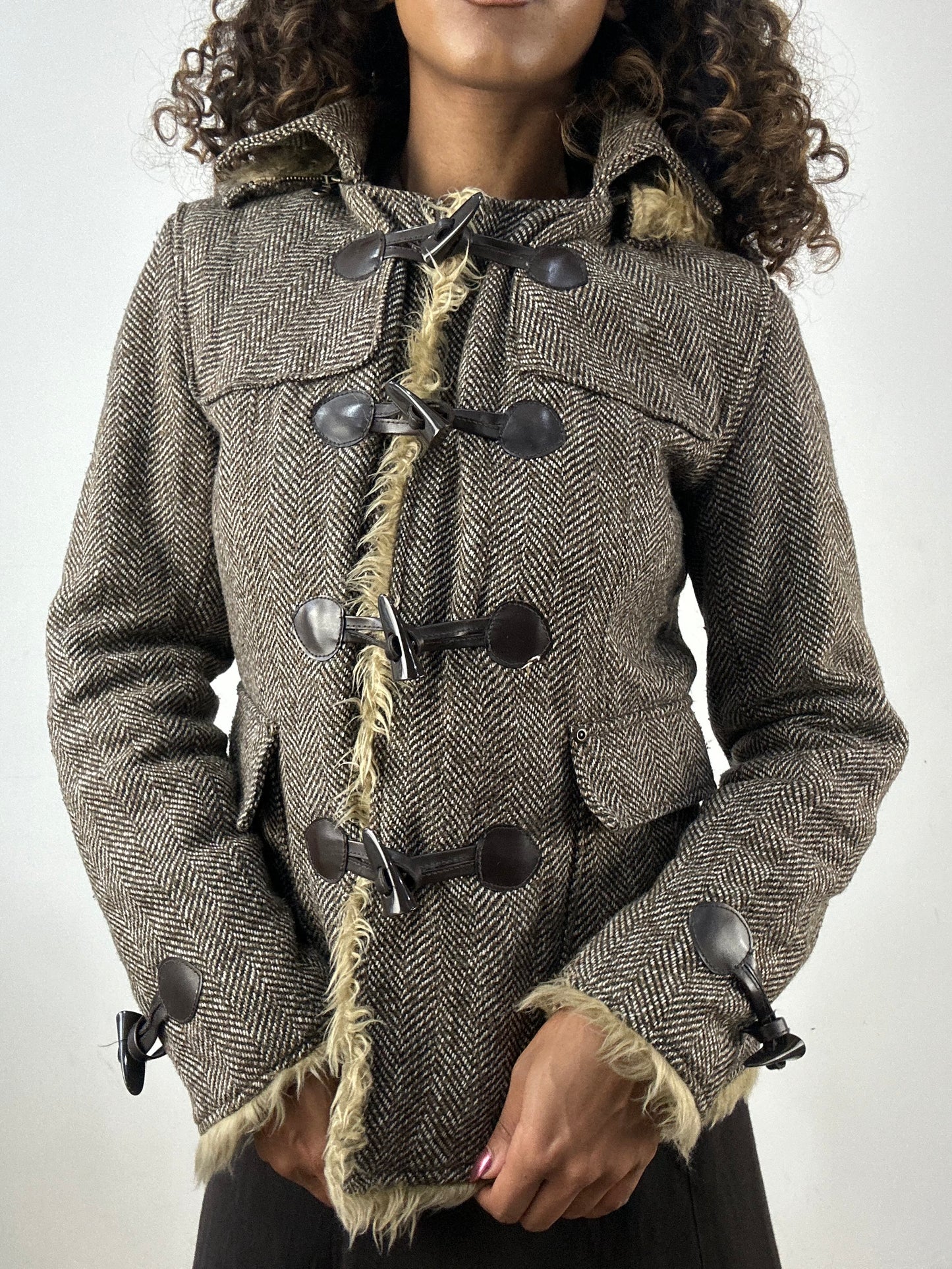 vintage edit thirty-four | small brown tweed style jacket