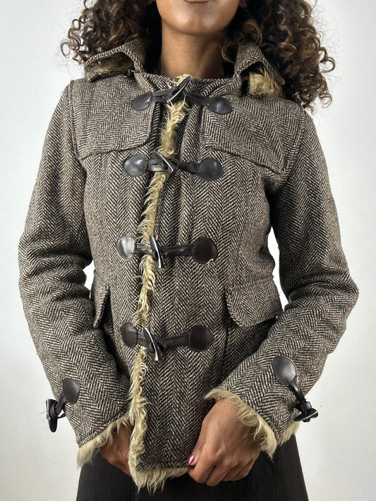 vintage edit thirty-four | small brown tweed style jacket