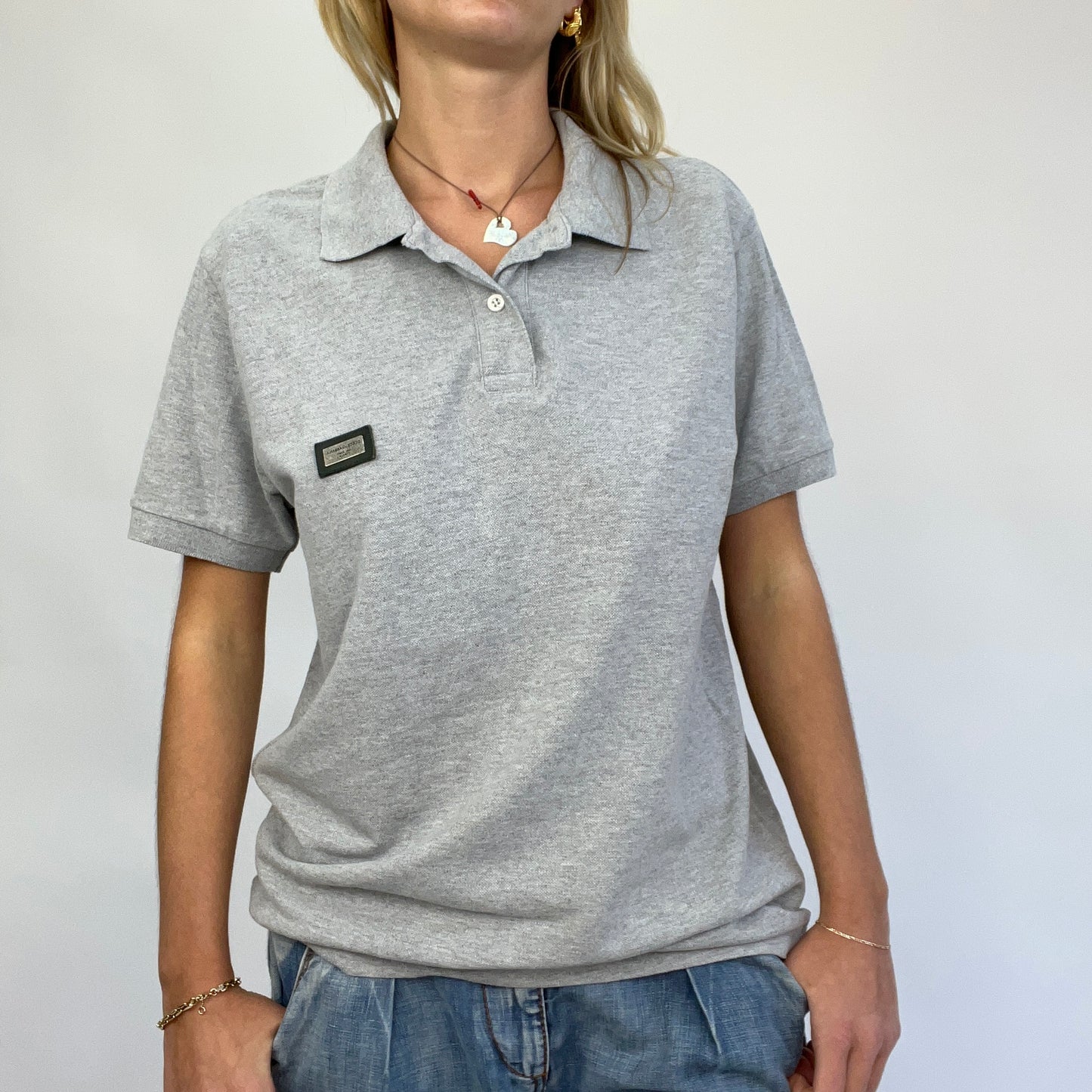 BEST PICKS | large grey dolce & gabbanna style polo shirt