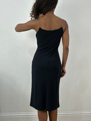 vintage edit thirty-four | extra small black kookai midi dress