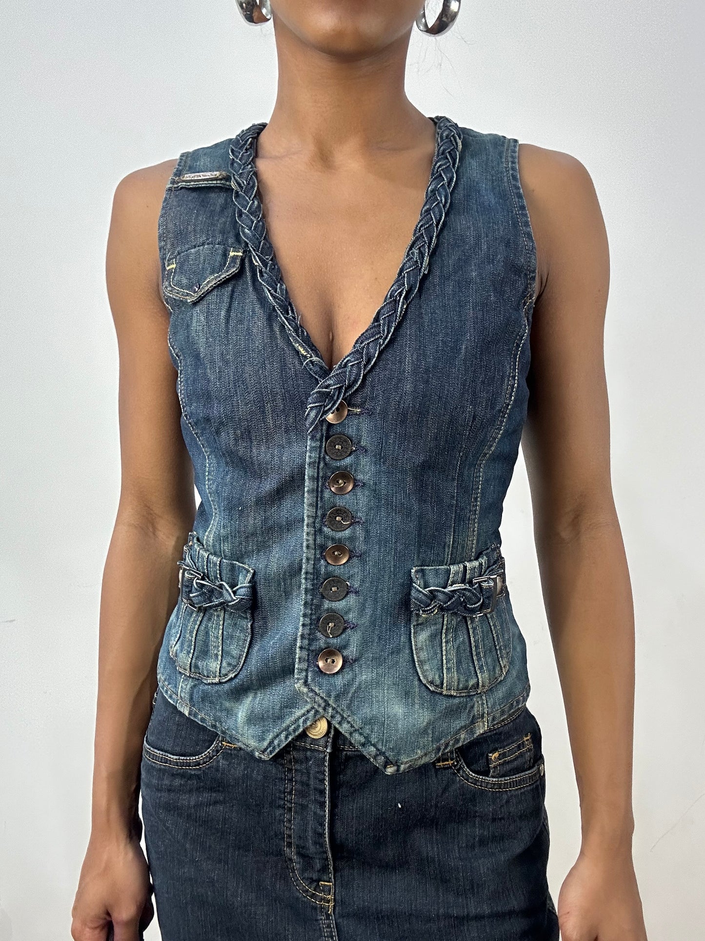 BEST PICKS | extra small blue replay denim waistcoat