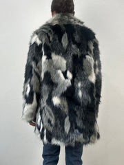 winter edit | medium grey faux fur jacket