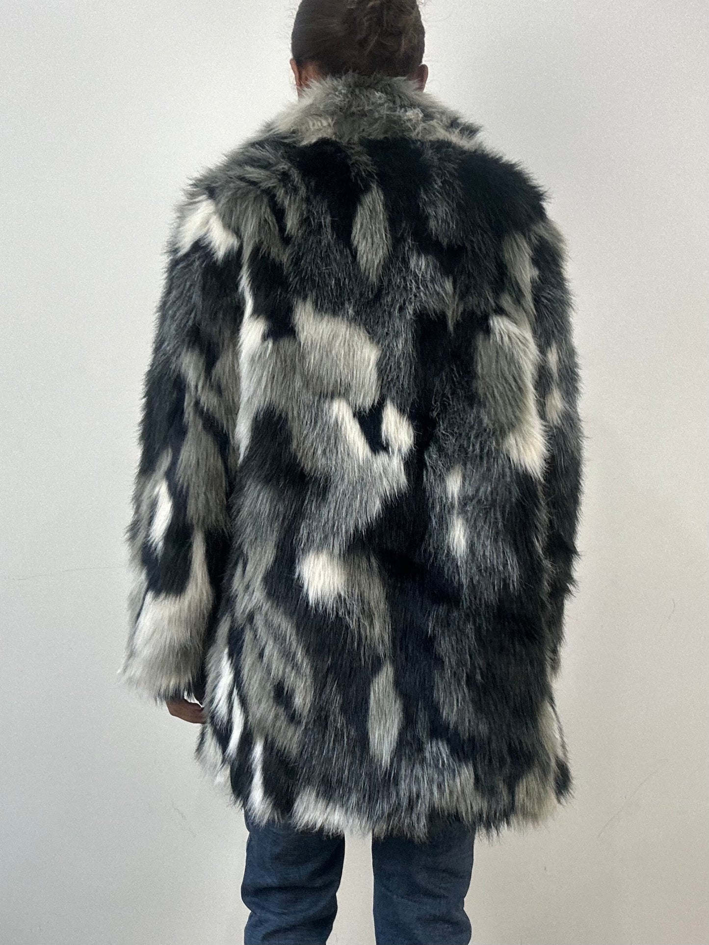 winter edit | medium grey faux fur jacket