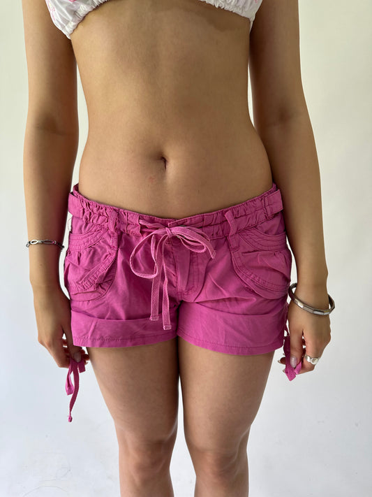 sailor drop | small/medium pink cargo style mini shorts