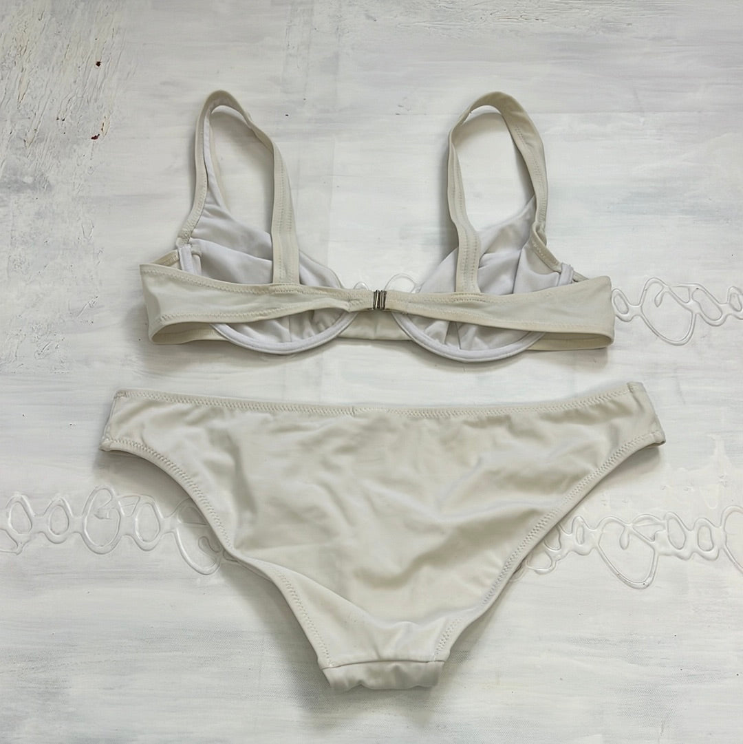 COCONUT GIRL DROP | medium white bikini set