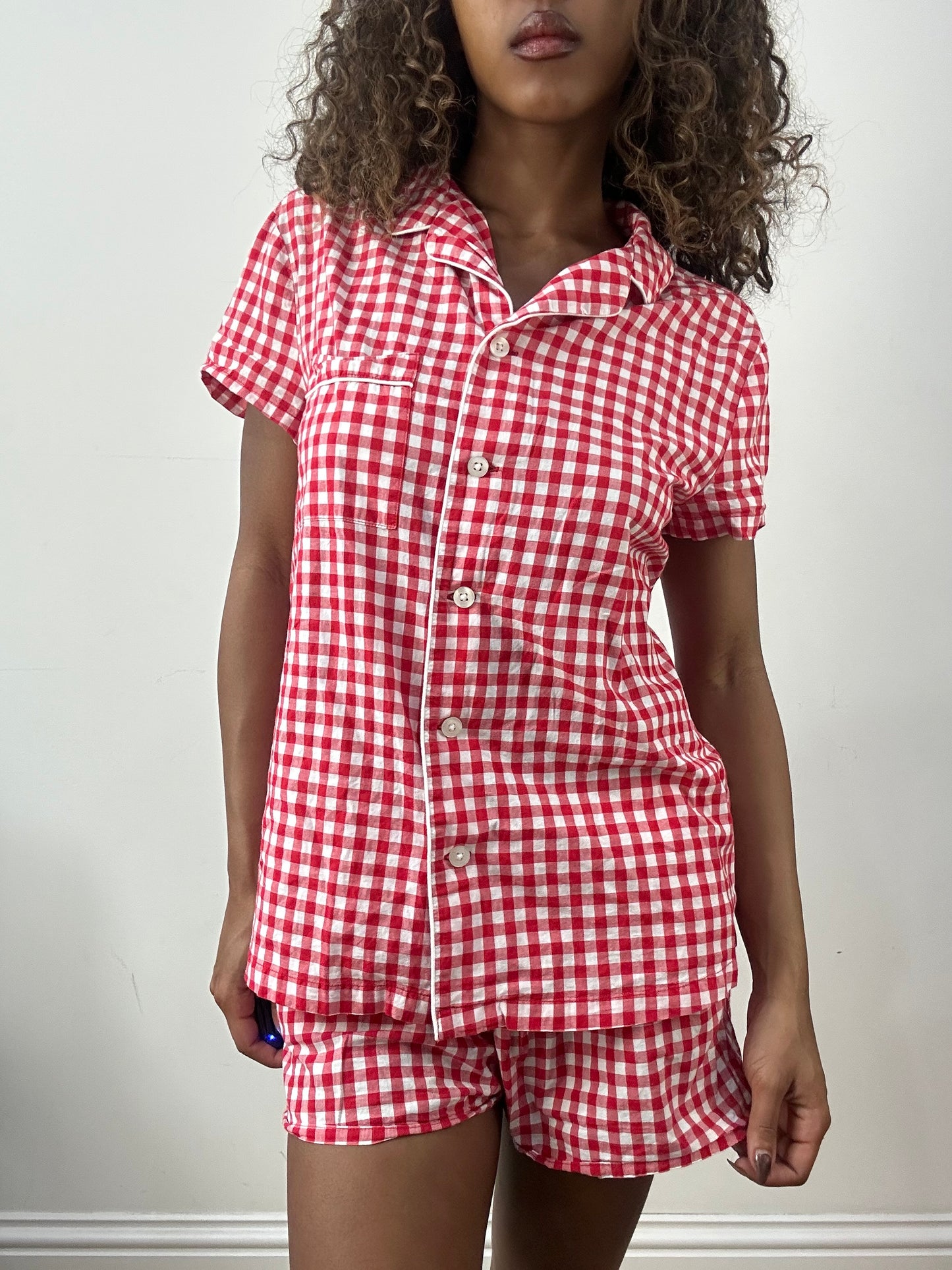 vintage edit: valentine’s day | small red and white gingham set