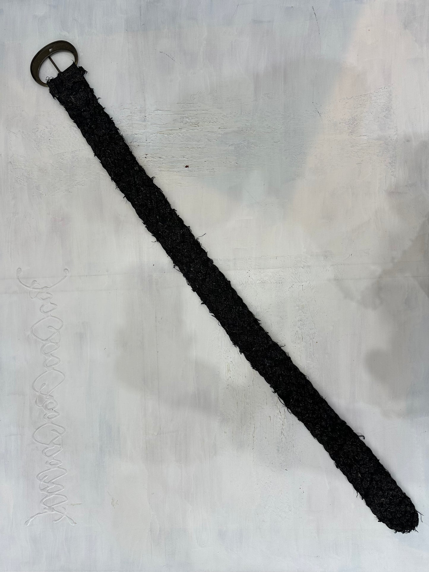 BEST PICKS | chunky black woven belt with statement buckle