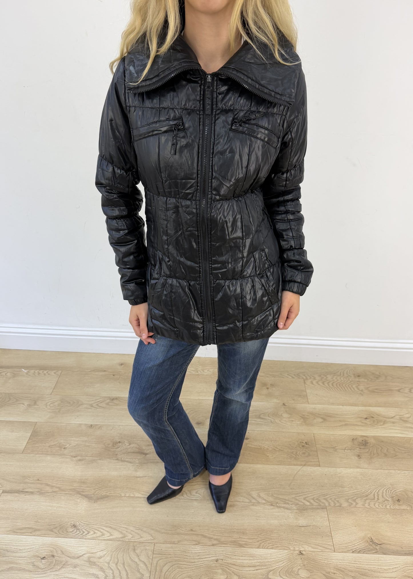 medium black puffer jacket
