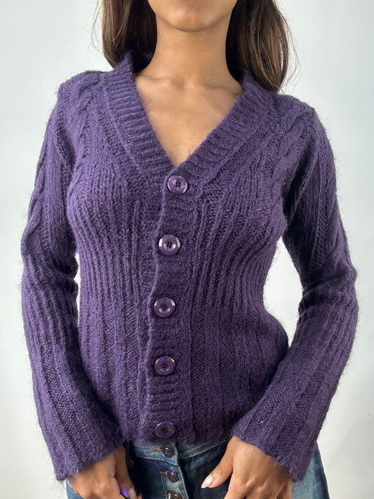 easter edit | small purple knit button up jumper