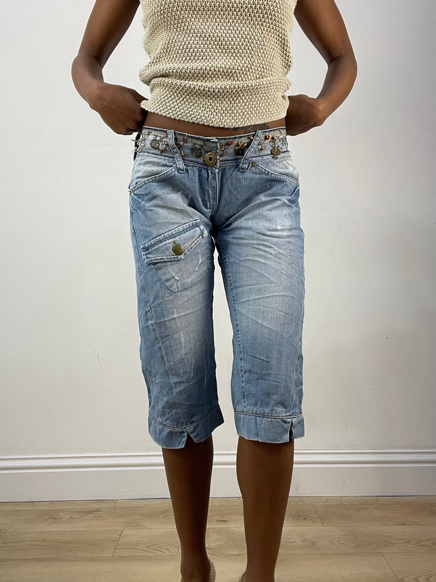 vintage edit thirty-six | extra small blue dolce and gabbana capris