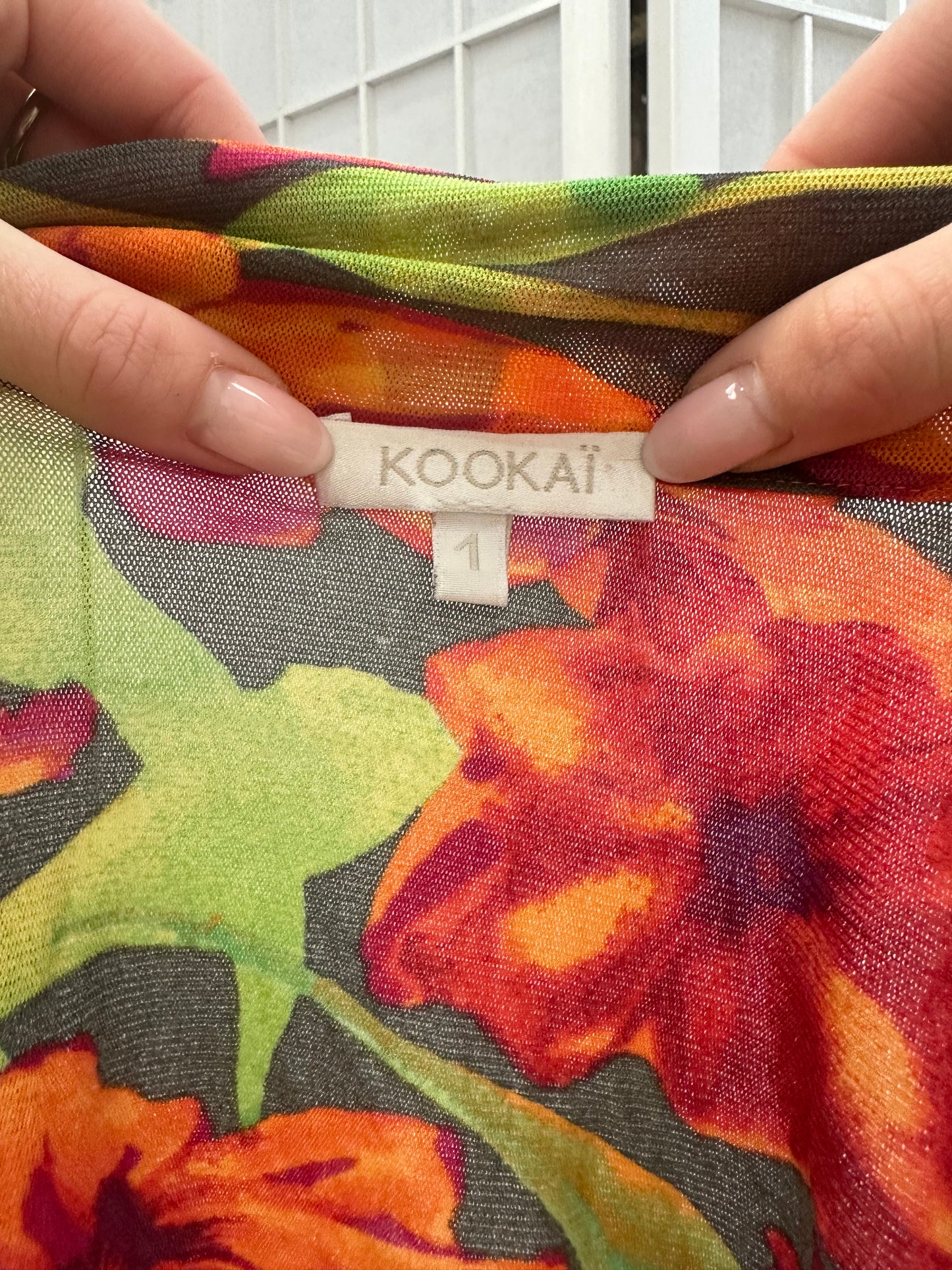 vintage edit ten | small orange floral kookai shirt