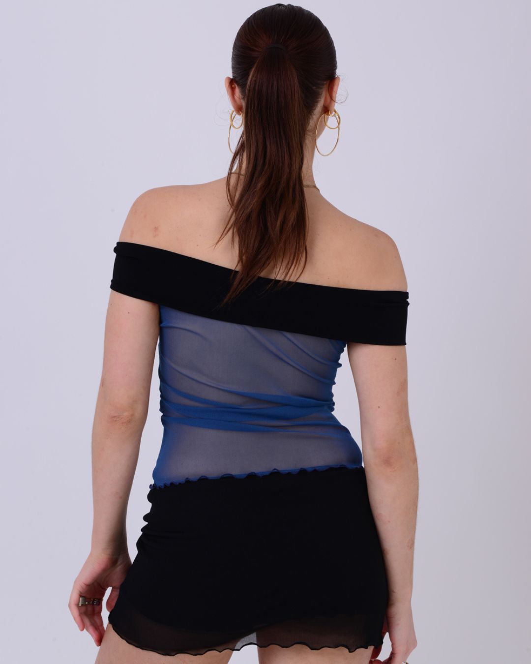 the sleeveless mila in dusky blue