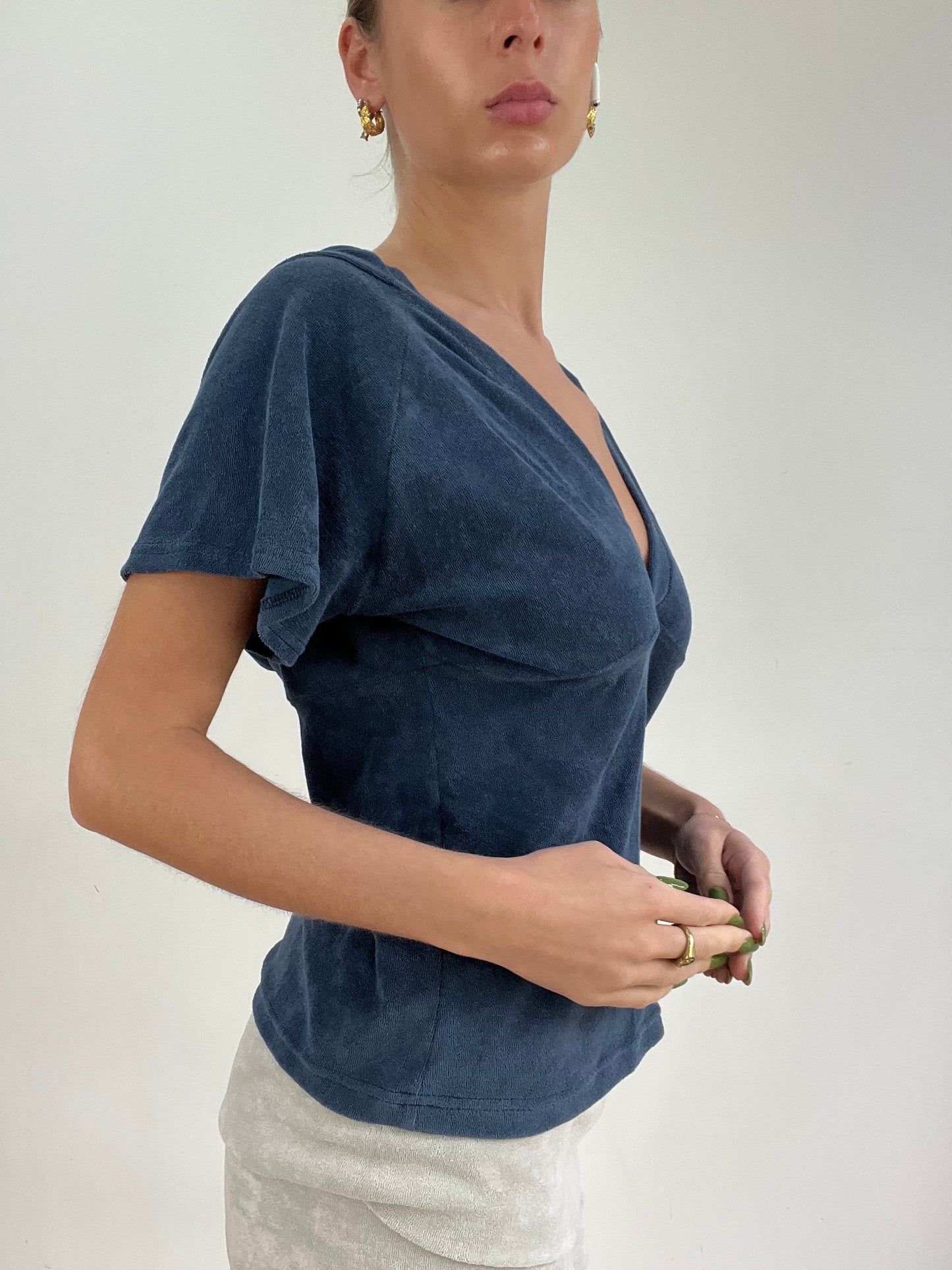 #303 SAMPLE SALE | extra large short sleeve cosies sweatshirt in ocean blue